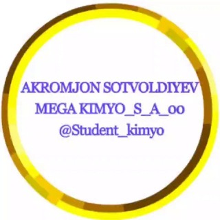 Аватар канала MEGA KIMYO ILMI | SOTVOLDIYEV AKRAMJON